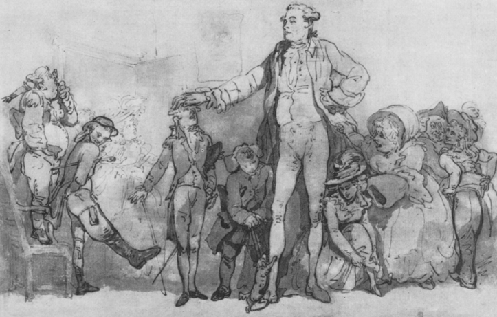 The Surprising Irish Giant by Thomas Rowlandson 1782